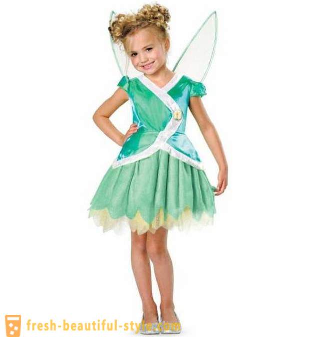 Tinkerbell kostym för flickor med sina händer