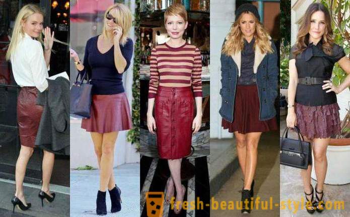 What to wear med en vinröd kjol Tips och kombination av färger