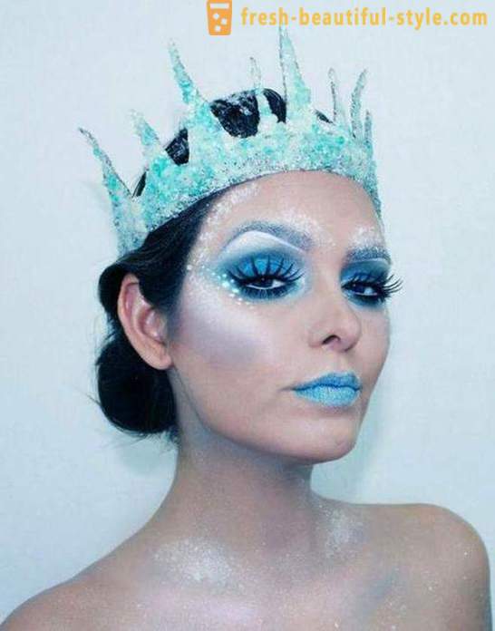 Makeup Snow Queen: alternativ makeup och foto