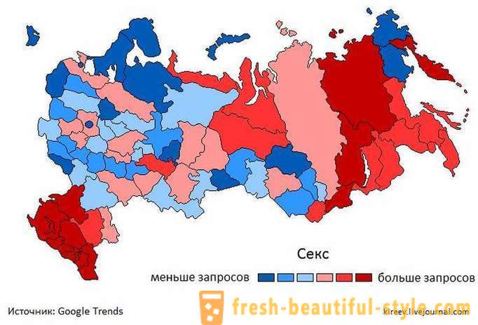 Geografisk skam och vanära: var i Ryssland det mesta av Google 