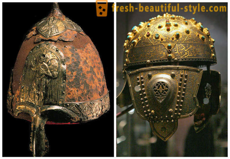 Ridder klädsel, gladiator masker, militära hjälmar och liknande genom tiderna