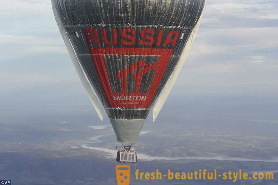 Rysk präst Fedor Konyukhov satte världsrekord för världsturné i en ballong