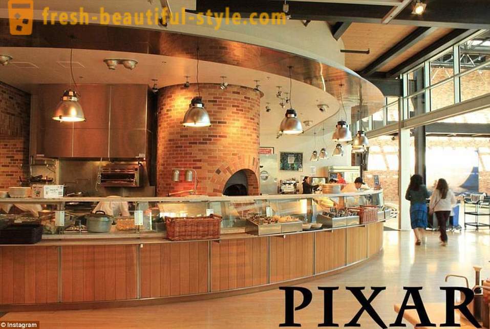 Som matas in i företagets kafeterior Google, Apple och Pixar
