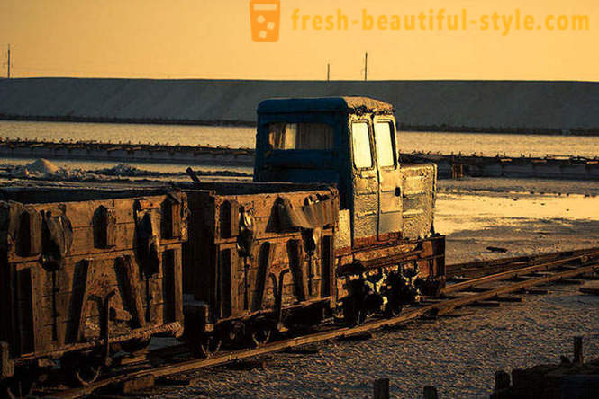 Utvinning av salt som bor i Krim