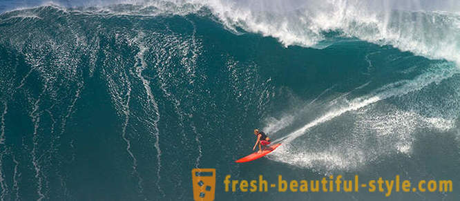 5 mest kända surfställen, där den legendariska jättevågor kommer