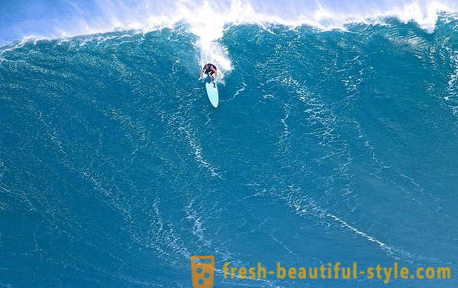 5 mest kända surfställen, där den legendariska jättevågor kommer