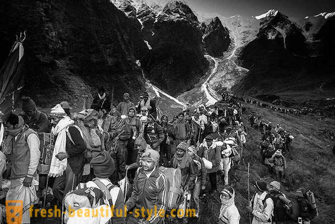 Svårt pilgrimsfärd till Himalaya
