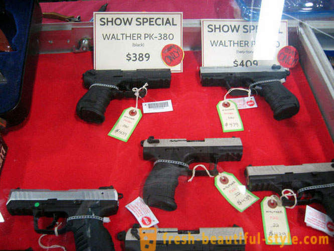 Utställning och försäljning av vapen i USA