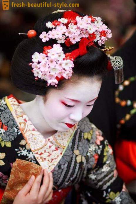 Japanska frisyrer för flickor. Traditionell japansk frisyr
