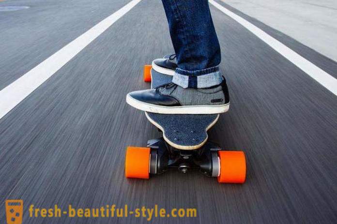 Giroskuter - elektriska tvåhjuliga skateboard. Skillnader från fyrhjulsdriven skateboard
