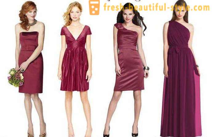 Burgundy klänning. Hur man ser perfekt?