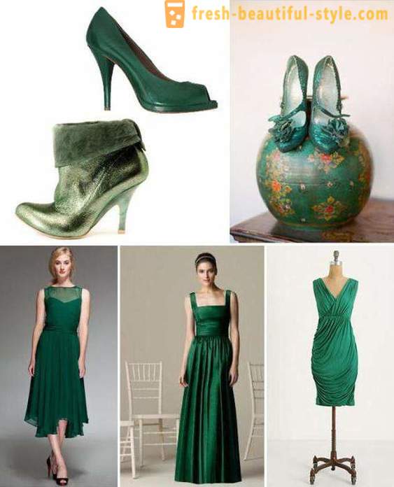 Från vad man ska ha smaragd klänning? Smink, manikyr, finskor för Emerald