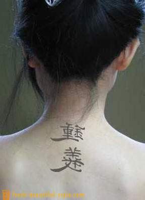 Kinesiska tecken tatueringar och deras innebörd