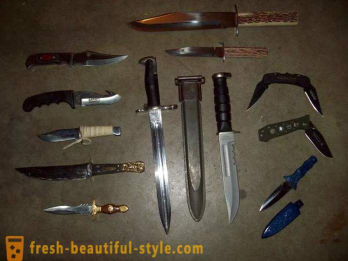 De vanligaste typerna av knivar. Typer av fällknivar