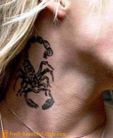 Tatuering på halsen: värdena för olika mönster