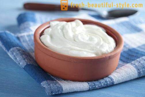 Hår mask från yoghurt