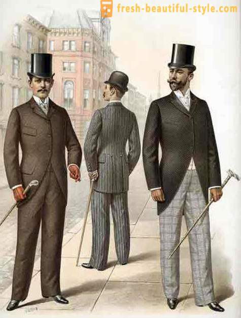 Män mode av 19th century. trender